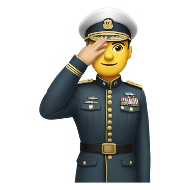 An general saluting sticker