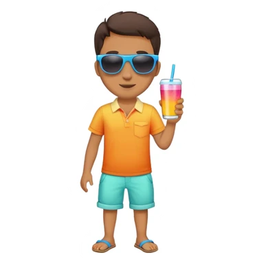 colorful bermuda shorts and sunglasses for beach sticker