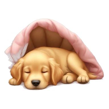 Golden retriever puppy Sleep  sticker