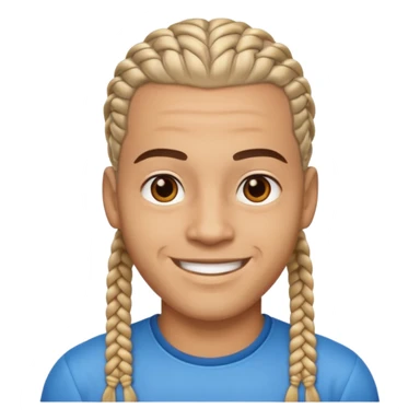 light skin man with cornrows sticker