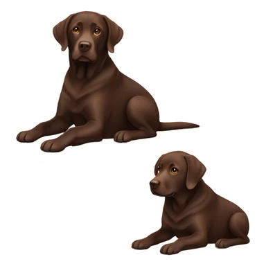 chocolate colored labrador sticker