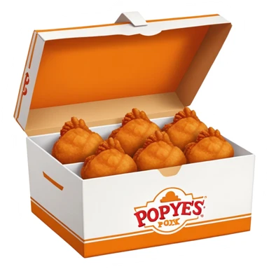 Popeyes 8-piece chicken box sticker