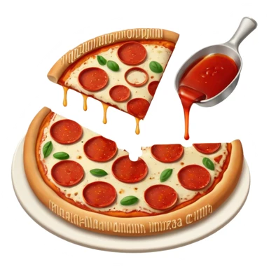 Pizza and a side of bread with oil and vinegar  sticker