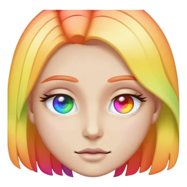 melted  rainbow eye sticker