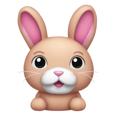 Pink bunny stuffed animal  sticker