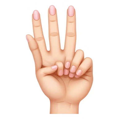 A hand with five fingers, three fingers up the index finger the middle finger and the pinky finger  sticker