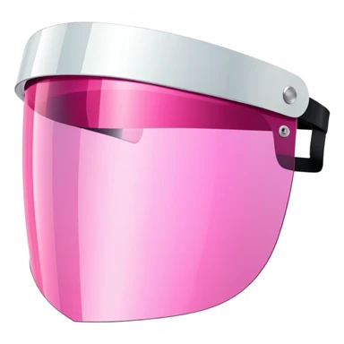 curved frameless pink shield visor, Y2K fashion, sleek one-piece lens design sticker