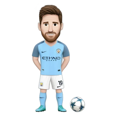 Manchester city messi sticker