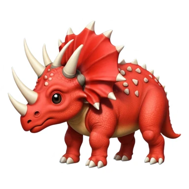 red Triceratops sticker