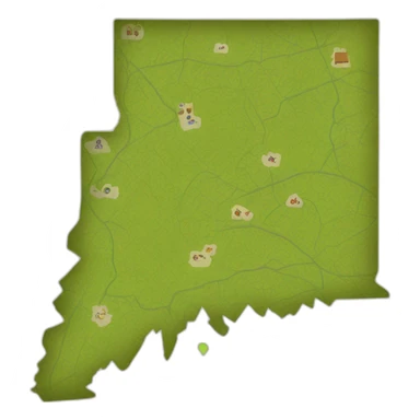 connecticut map sticker