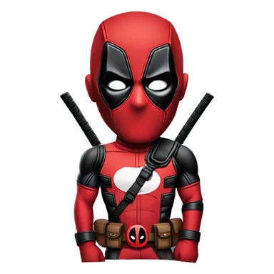 Deadpool standing sidewise with swag sticker