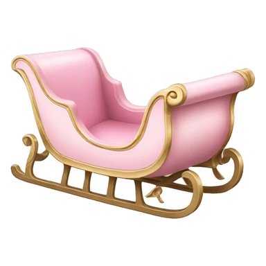 light pink sleigh sticker