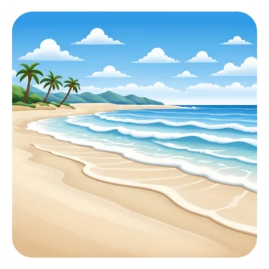 playa paisaje sin que sea un cuadro y que el cielo azul sticker