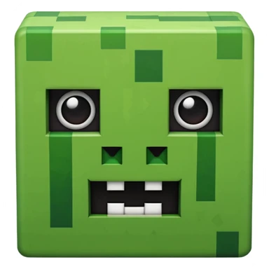 Minecraft creeper creature with sinister crooked looking and is creepy sticker