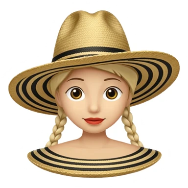 Sombrero Vueltiao con varias rallas negras sticker