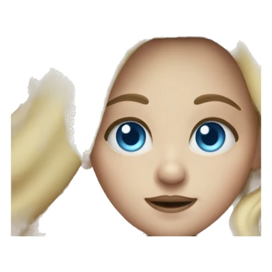 Witch with blonde hair and blue eye sticker