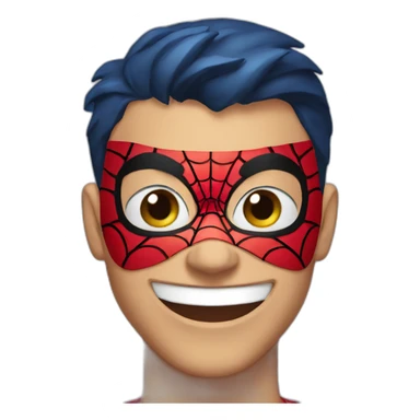 Spiderman winking with the mask on sticker