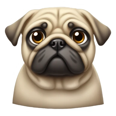 Pug dog sticker