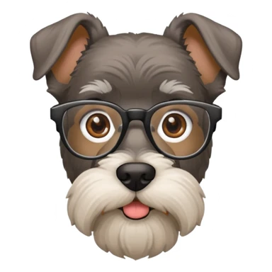 Perro de raza Schnauzer con anteojos sticker