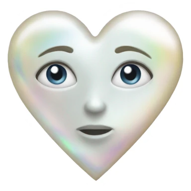 Mother-of-pearl heart sticker