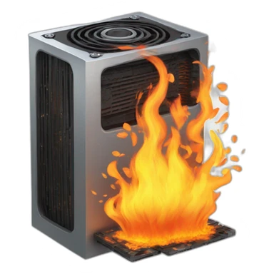 burning gpu sticker
