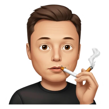 Elon musk smoking a joint sticker
