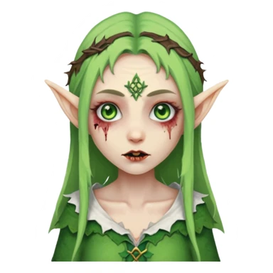 woman elves zombie  sticker