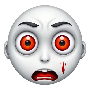 Crazy scary eyes sticker