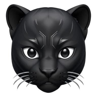 Black panther emoji sticker