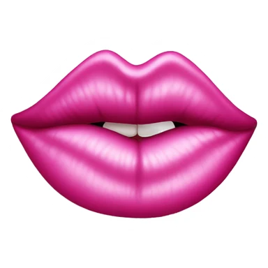 Pink lipstick kiss mark  sticker
