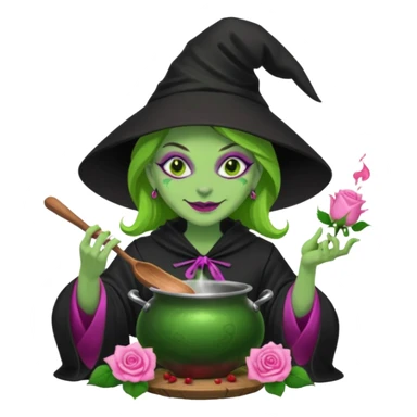 green witch cooking potion😈🌸 sticker