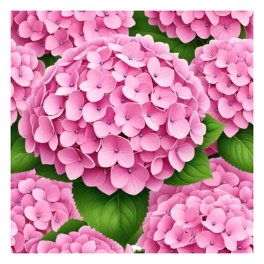 ultra realistic pink hydrangea sticker