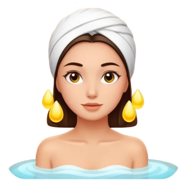 Girl in a spa with a glowy skin sticker