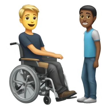 Boy in a Wheelchair sticker
