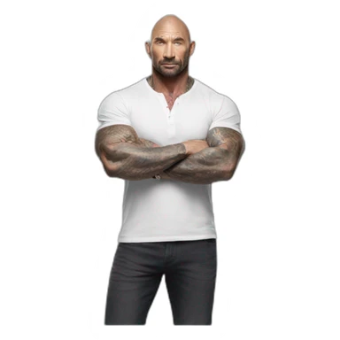 actor dave bautista wearing henley  sticker