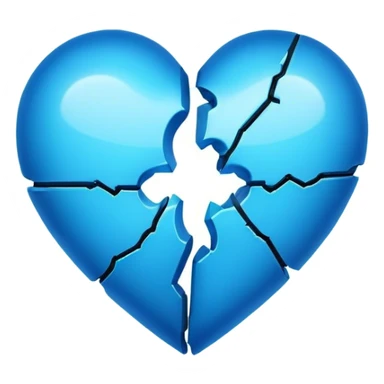 Neon broken heart sticker