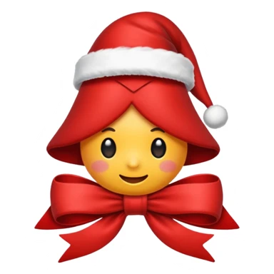 Fiocco di Natale morbido rosso sticker