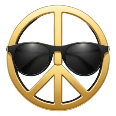 sunglasses emoji with a peace sign  sticker