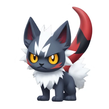 Edgy Cool Kawaii Litten-Absol-Zorua-Zangoose-Pokémon Full Body sticker