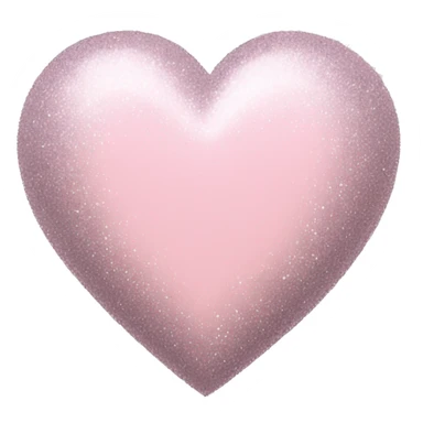 pastel pink heart with small silver glitter dust sticker