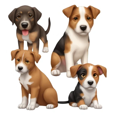 61% Australian shepherd 22% pit bull terrier 8% German shepherd 8% red coonhound mix puppy sticker