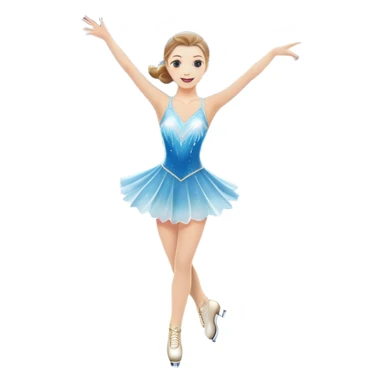 A grand ice rink palace with shining spotlights and cheering spectators in the stands. A graceful figure skater performing a spin on the ice. Transparent background highlights the elegance and artistry of figure skating sticker