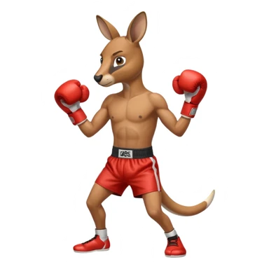 Kangaroo boxer sticker