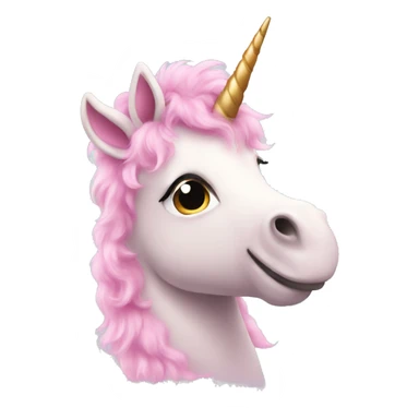 pink fluffy unicorn sticker