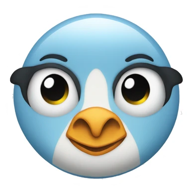 light blue pinguin sticker