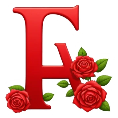 Roses alphabet letter i sticker
