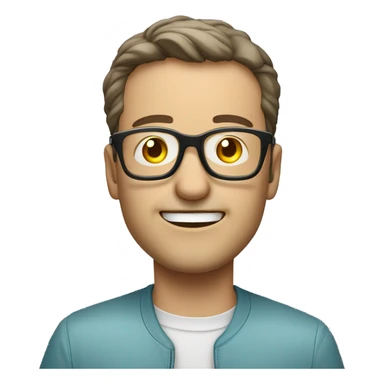 Person die eine paar wichtige Fragen stellt mit Brille sticker