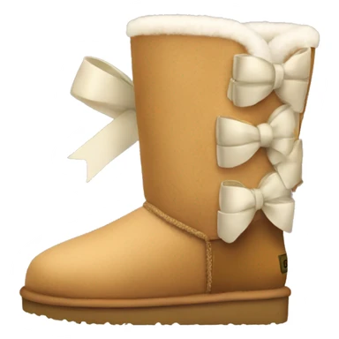 Ugg boots with bow sticker