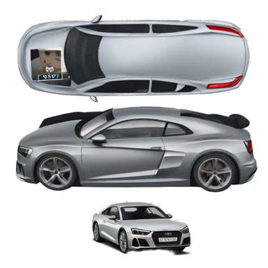 Audi car in grey with S11JVN as licence plate sticker