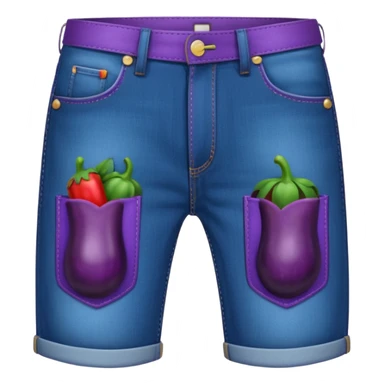 Jeans with eggplant in pocket sticker